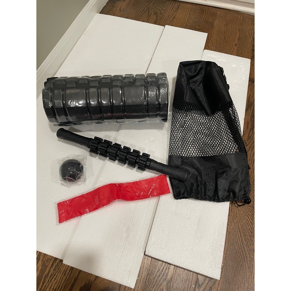 Foam Roller Set of 5 Pieces with Lightweight Muscle Roller Stick